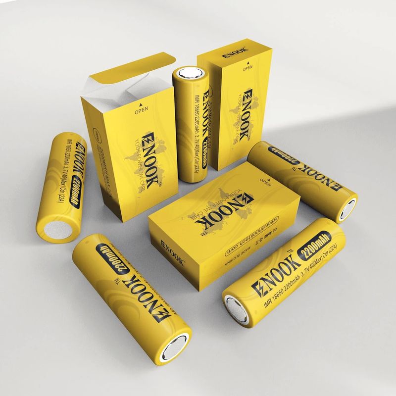 Doublepow Оптовая цена 18650 3.7V 2200mah перезаряжаемая батарея 40A 3.7V mod 18650 желтая литий-ионная батарея