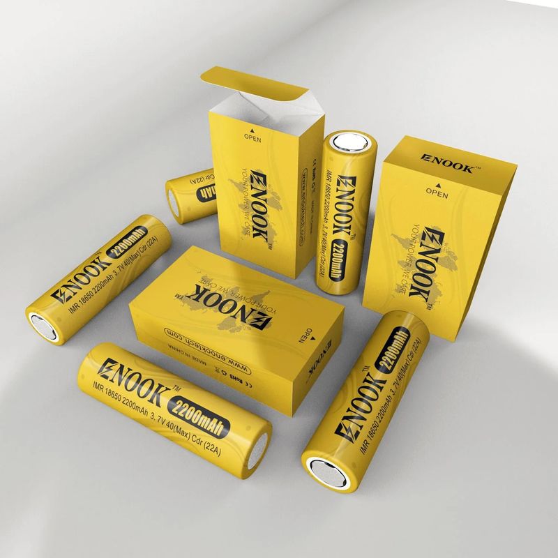 Doublepow Оптовая цена 18650 3.7V 2200mah перезаряжаемая батарея 40A 3.7V mod 18650 желтая литий-ионная батарея