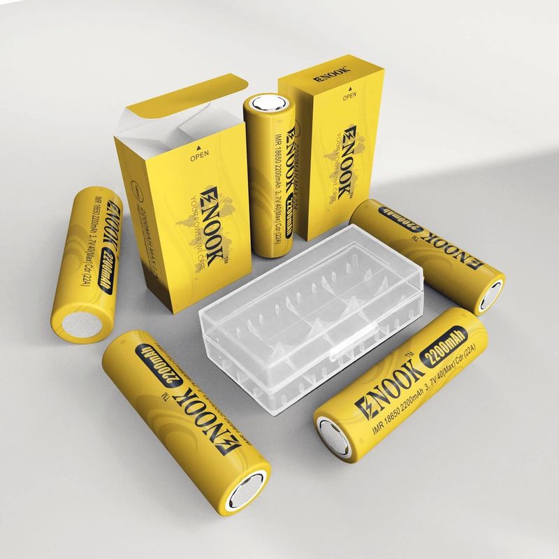 Doublepow Оптовая цена 18650 3.7V 2200mah перезаряжаемая батарея 40A 3.7V mod 18650 желтая литий-ионная батарея