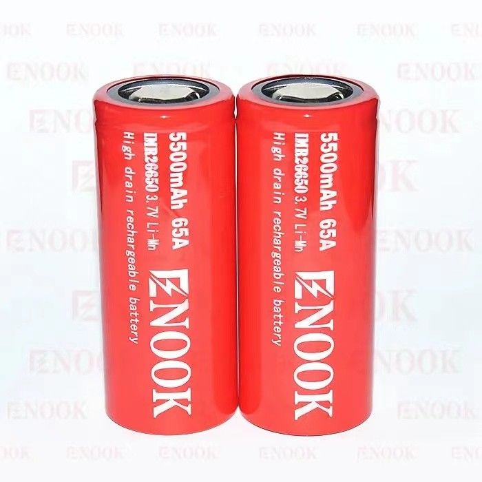 Наиболее продаваемый Enook 26650 литий-ионный 5500mAh 65A высокий отвод 3,7V аккумулятор с плавным аккумулятором