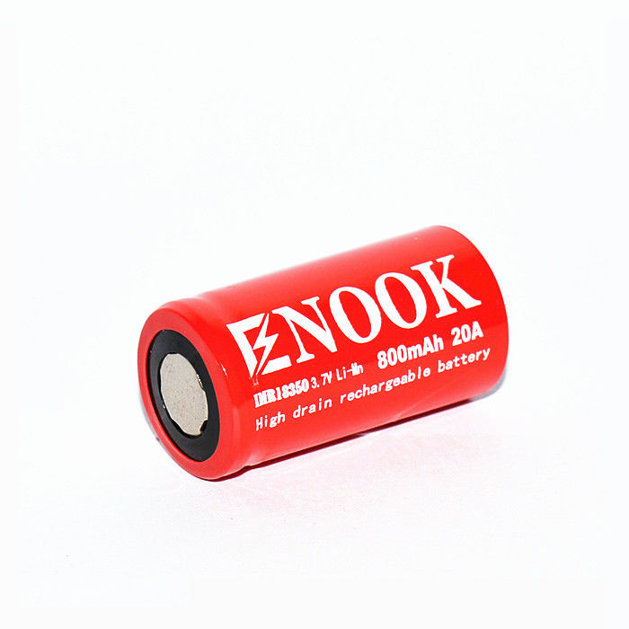 Заряжаемая батарея IMR Li Ion 800mAh 20amp 18350 Li Mn для фонариков