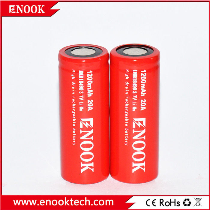 18490 Цилиндровый литий-ионный аккумулятор 1200mAh 3.7V 20A Для электрического велосипеда
