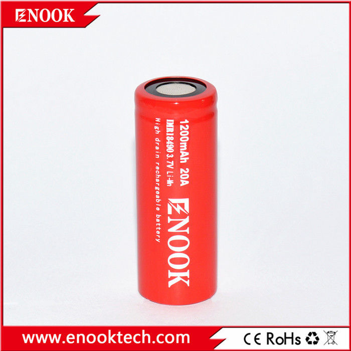 18490 1200mAh 20A 3.7V Электровелосипед Перезаряжаемая батарея Клетка плоского верхнего типа