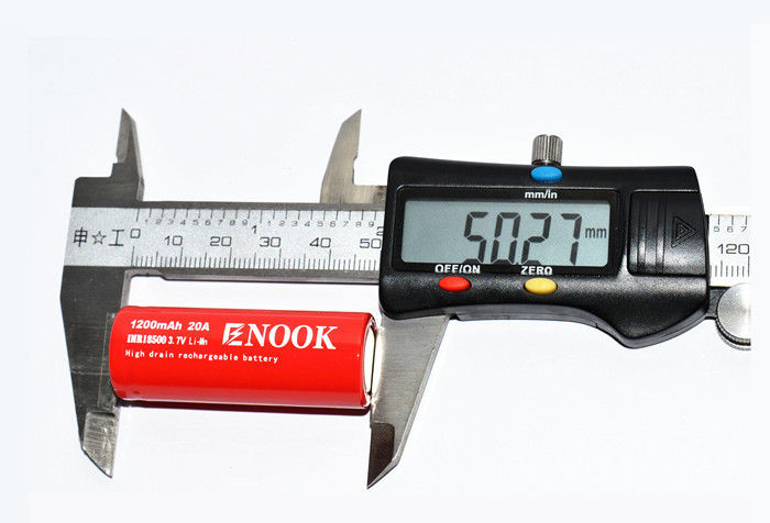 Enook 1200mAh 20A Литий-ионный аккумулятор 3.7V 18500 перезаряжаемый литий-ионный аккумулятор