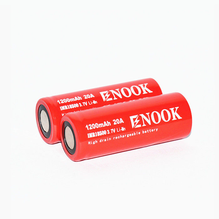 Enook 1200mAh 20A Литий-ионный аккумулятор 3.7V 18500 перезаряжаемый литий-ионный аккумулятор
