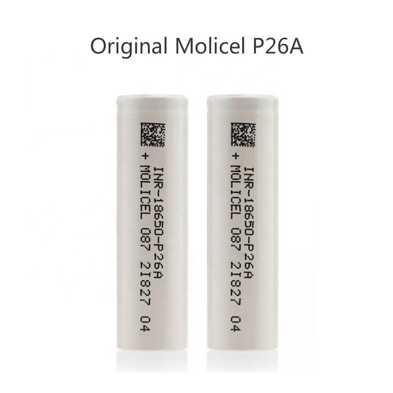 Молицель P26A 18650 Аккумуляторная батарея Литий-ионная 35A 3.7 V Аккумулятор 2600mah