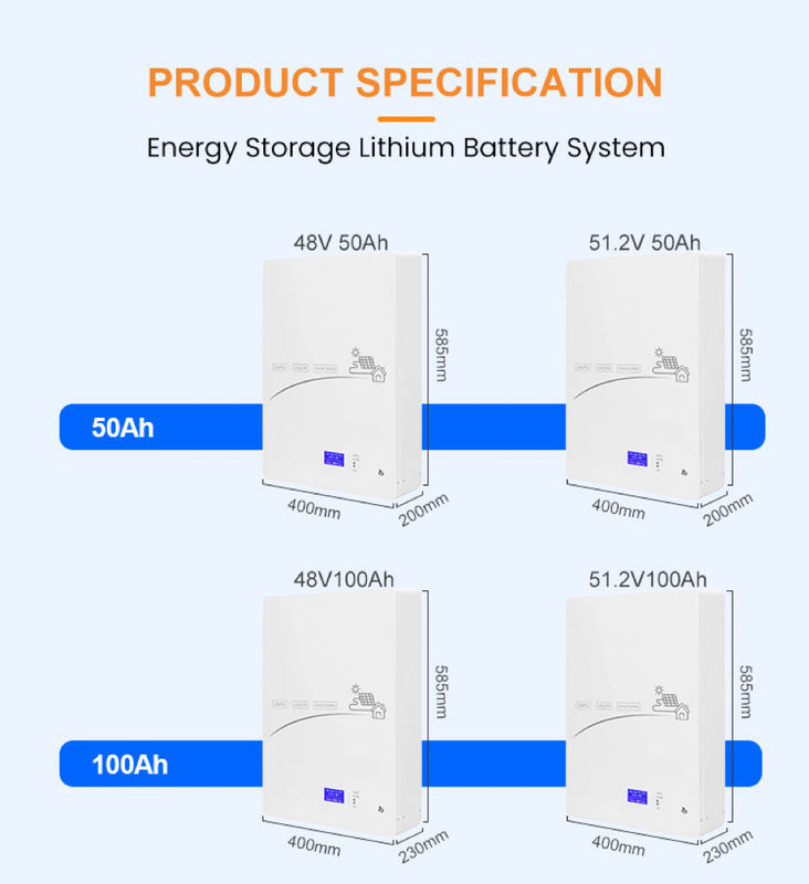 Enook Solar 5KWH 10KWH LifePO4 Литийная батарея 24V 48V Солнечная энергия 200Ah Силовая стена Lifepo4 Pack