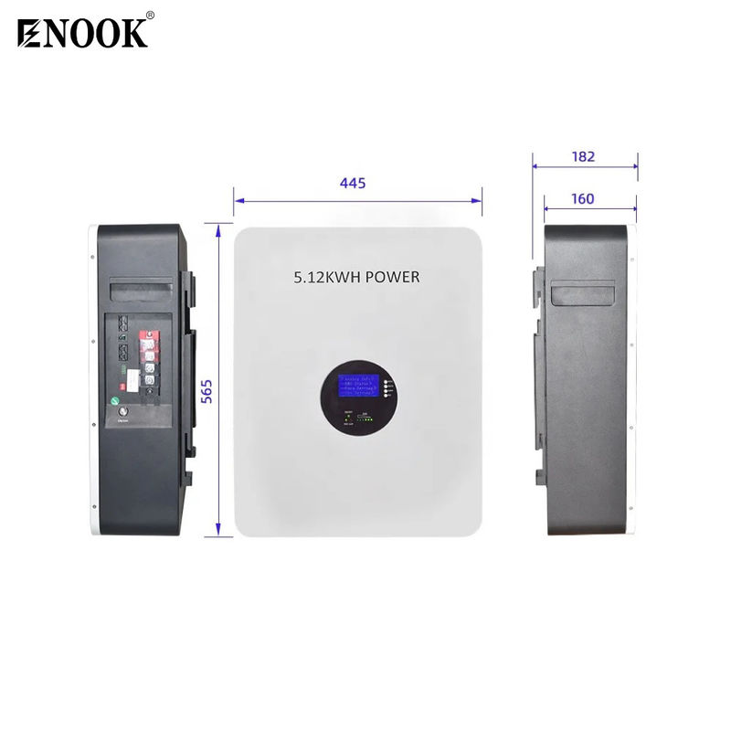 PowerWall 51.2V 100Ah аккумулятор Долгий цикл жизни Литий-ионный домашний аккумулятор для хранения энергии