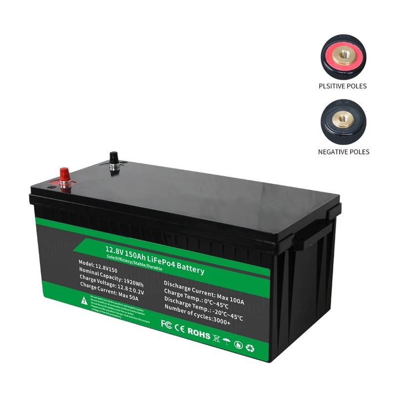 lifepo4 упаковка 12,8в 100ah 200ah 300ah литийная батарея с Smart BMS для резервного питания