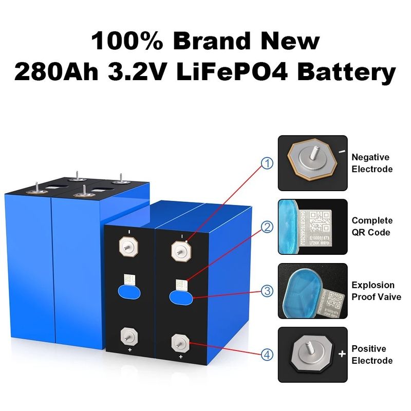 3.2V 280Ah Lifepo4 аккумулятор 105AH LFP4 литий-железофосфатный аккумулятор для велосипеда